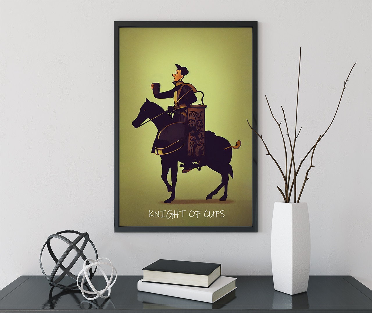 Knight of Cups- Tarot Card Print - The Knight of Cups Tarot Card Poster, No Frame