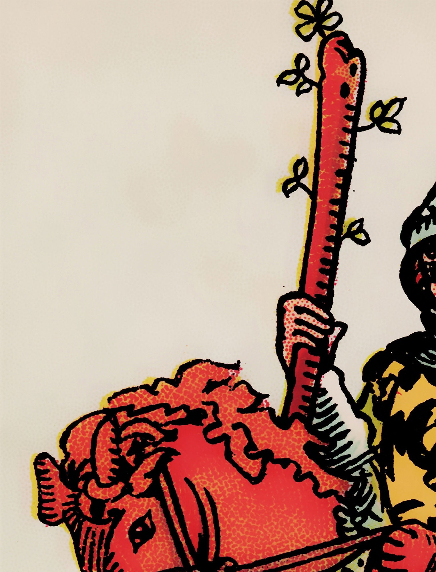 Knight of Wands- Tarot Card Print - The Knight of Wands Card Poster, No Frame