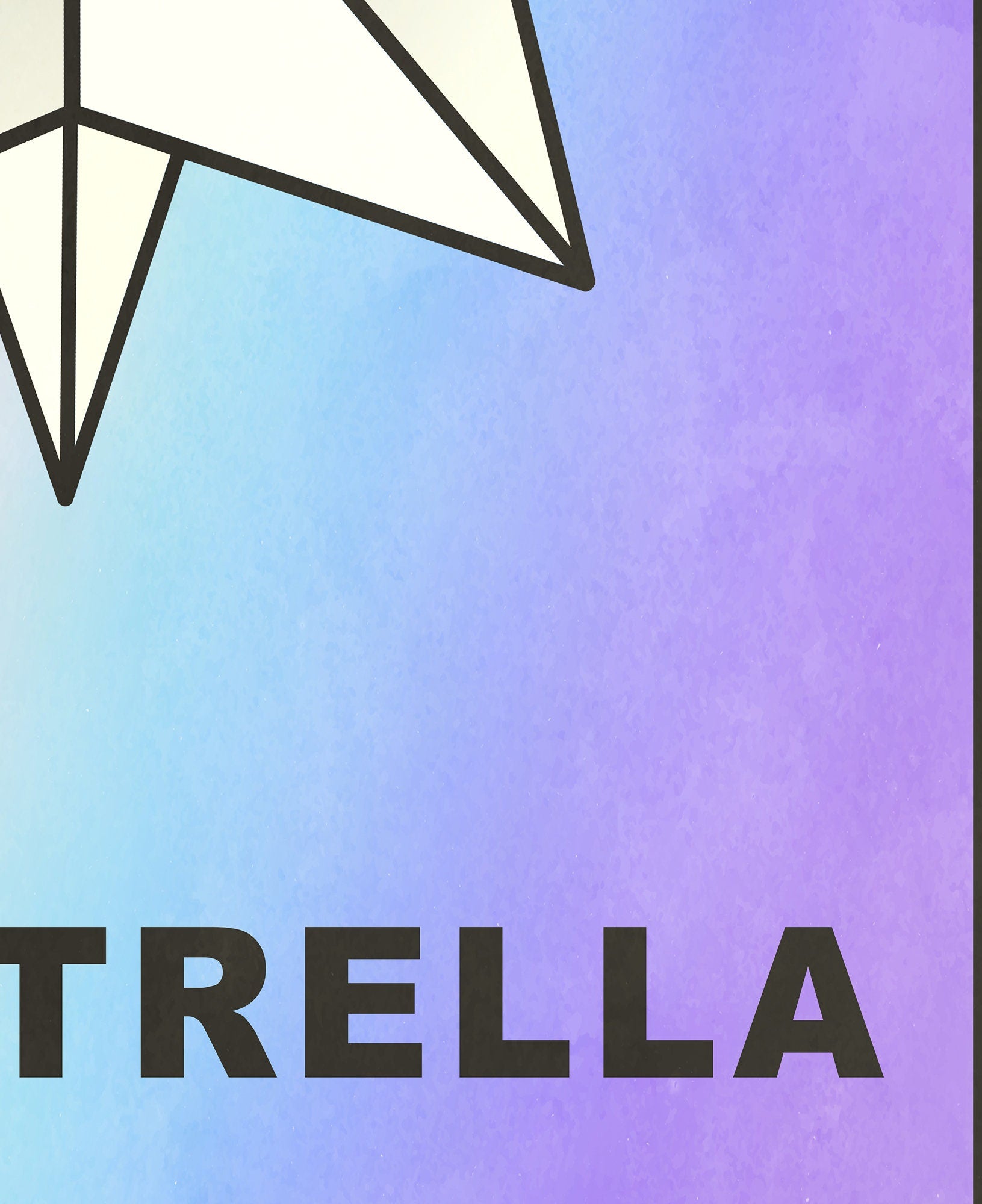 La Estrella Card Star Poster Star Tarot Pale Goth Print, No Frame