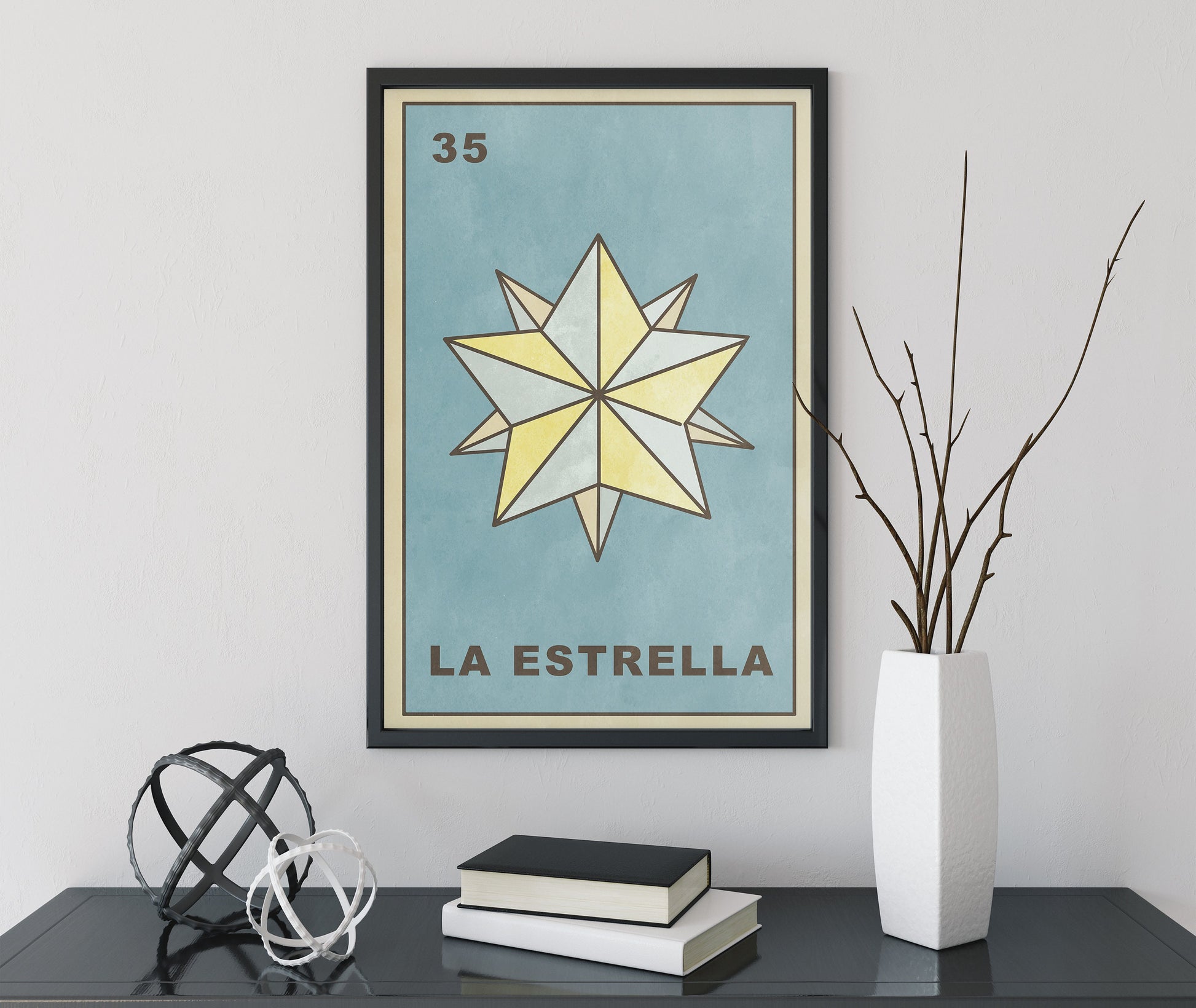 La Estrella Card Star Poster Star Tarot Print, No Frame