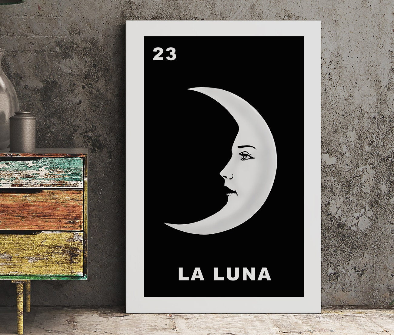La Luna Card Moon Print, No Frame