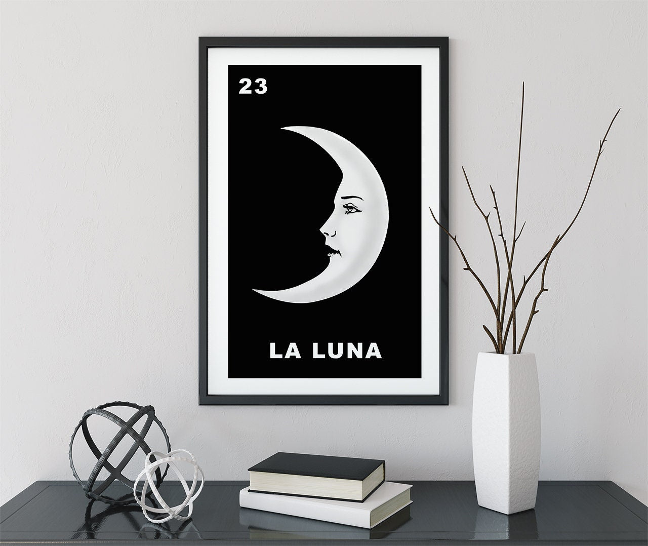 La Luna Card Moon Print, No Frame