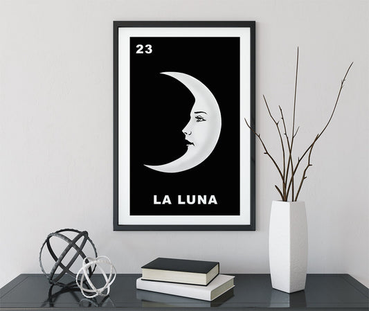 La Luna Card Moon Print No Frame for Enchanting Decor by My Store