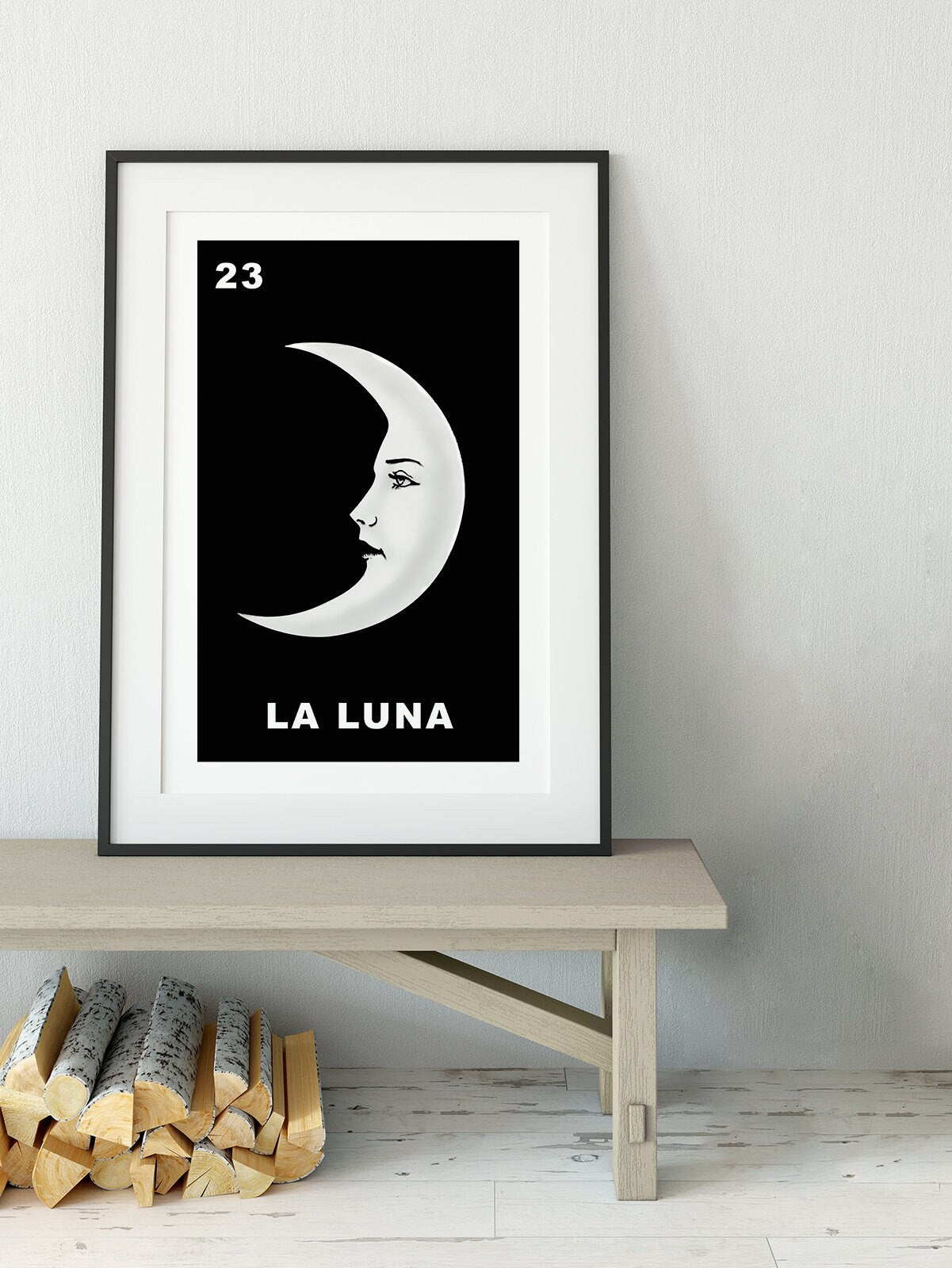 La Luna Card Moon Print, No Frame