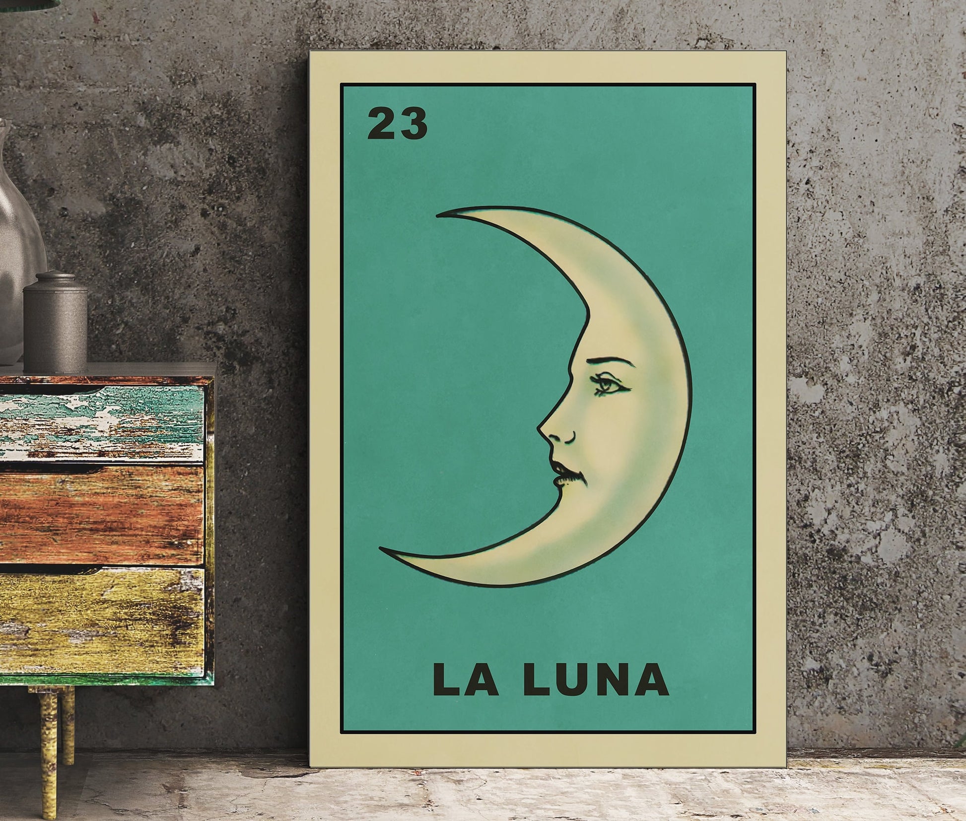 La Luna Card Moon Print, No Frame