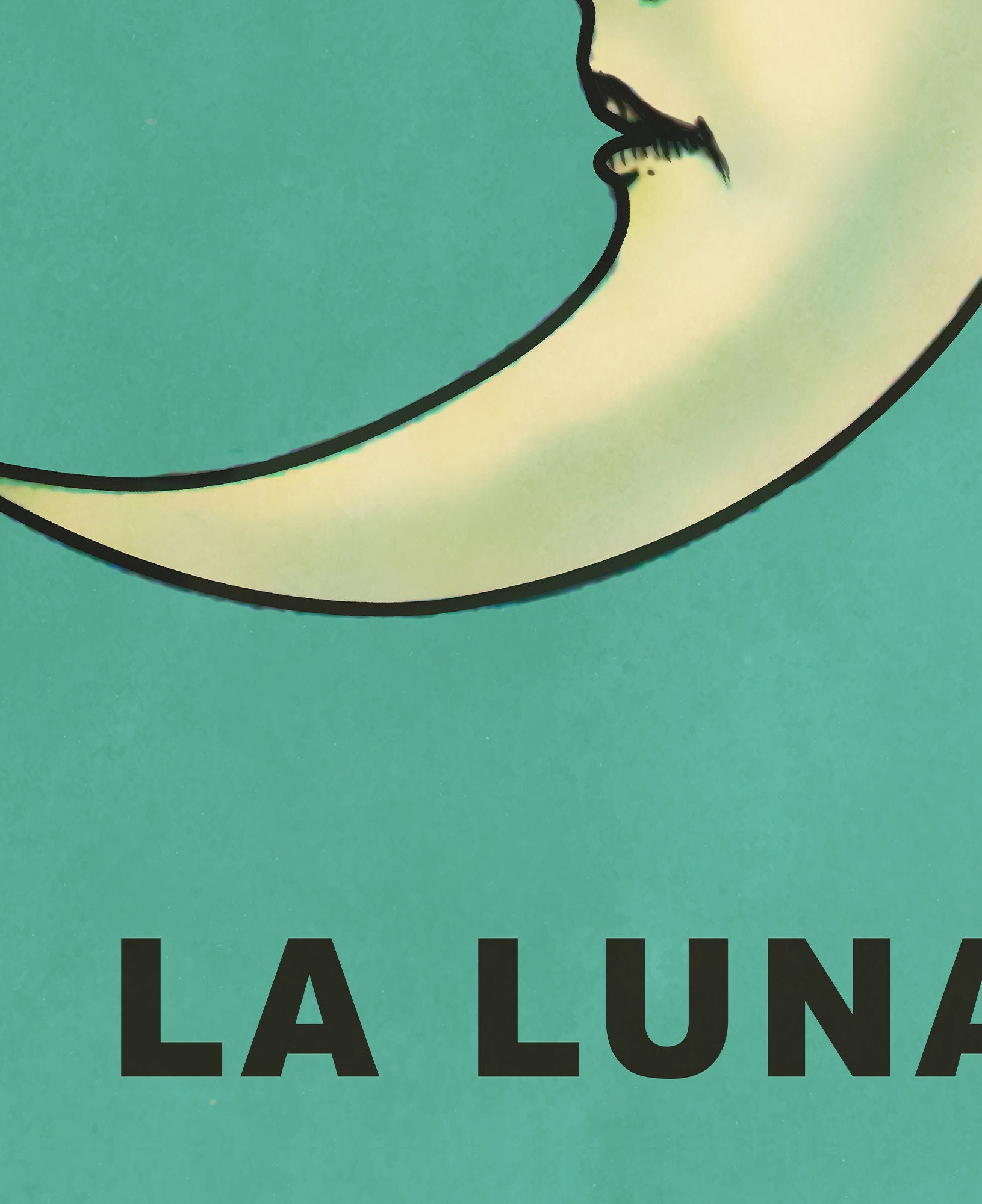 La Luna Card Moon Print, No Frame