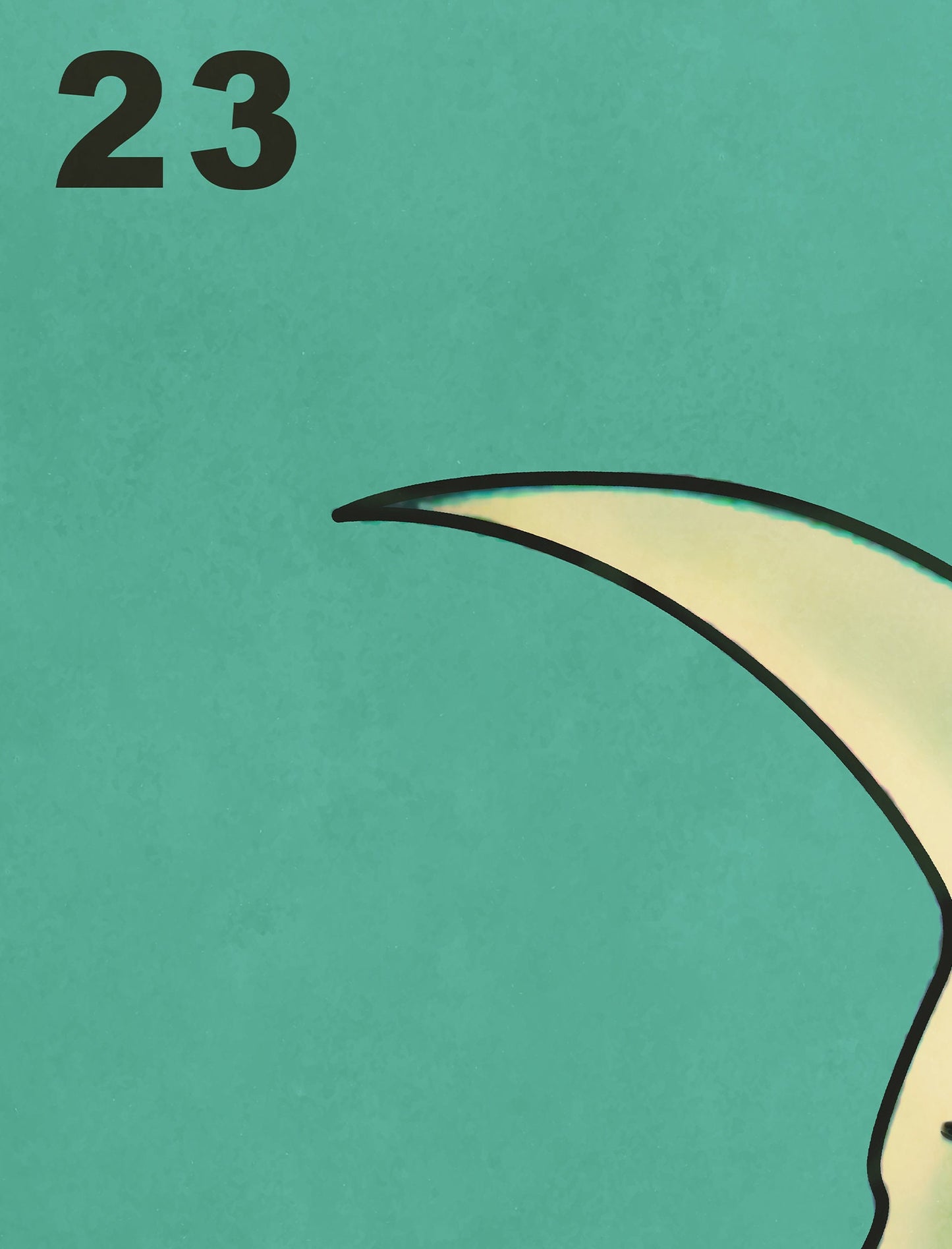 La Luna Card Moon Print, No Frame