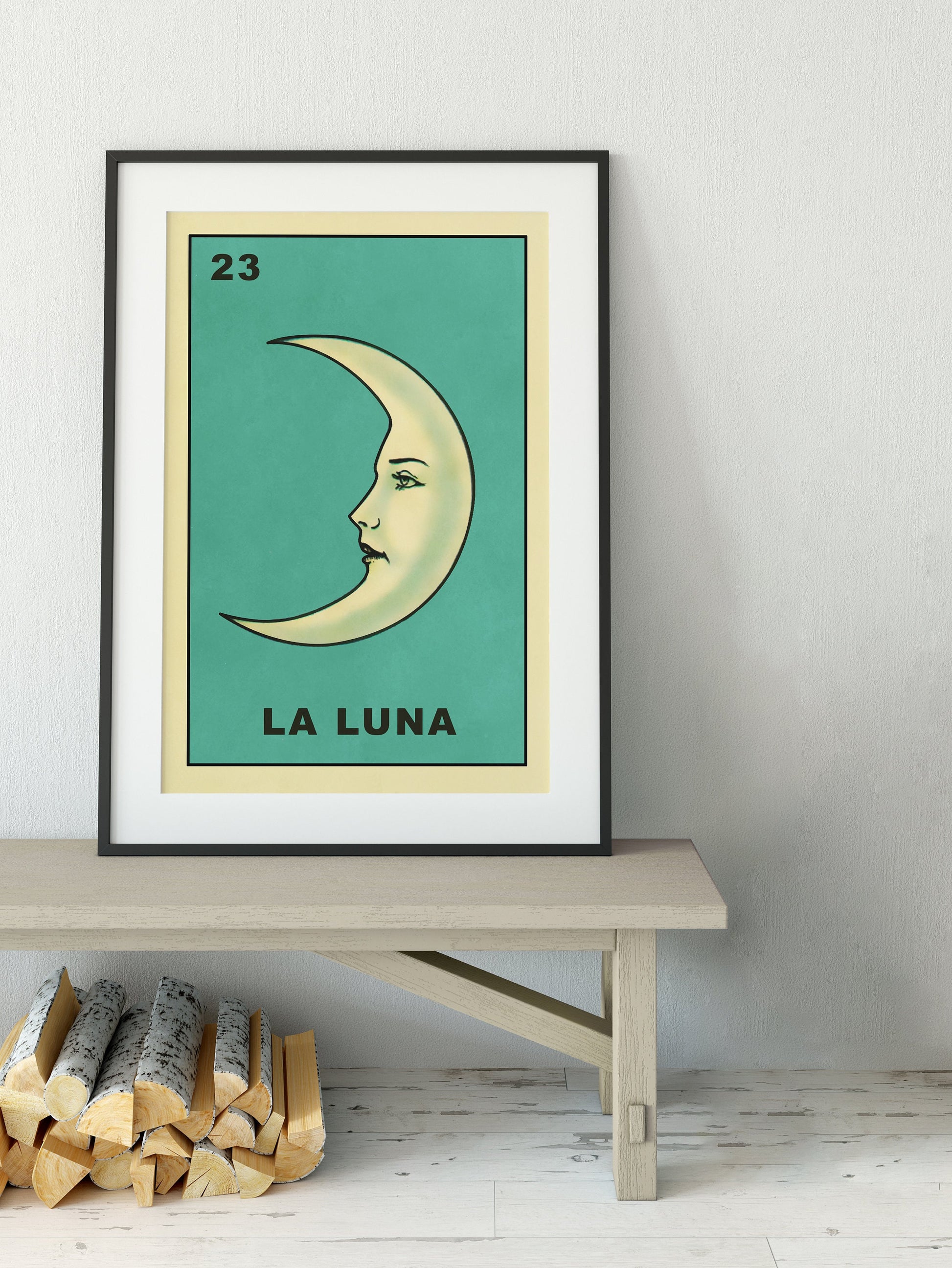 La Luna Card Moon Print, No Frame