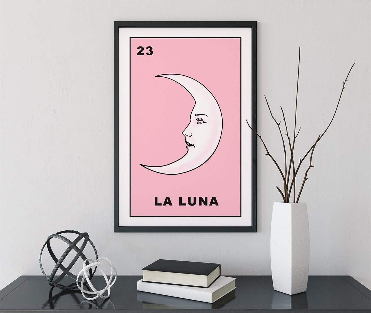 La Luna Card Moon Print, No Frame