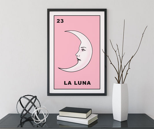 La Luna Card Moon Print, No Frame