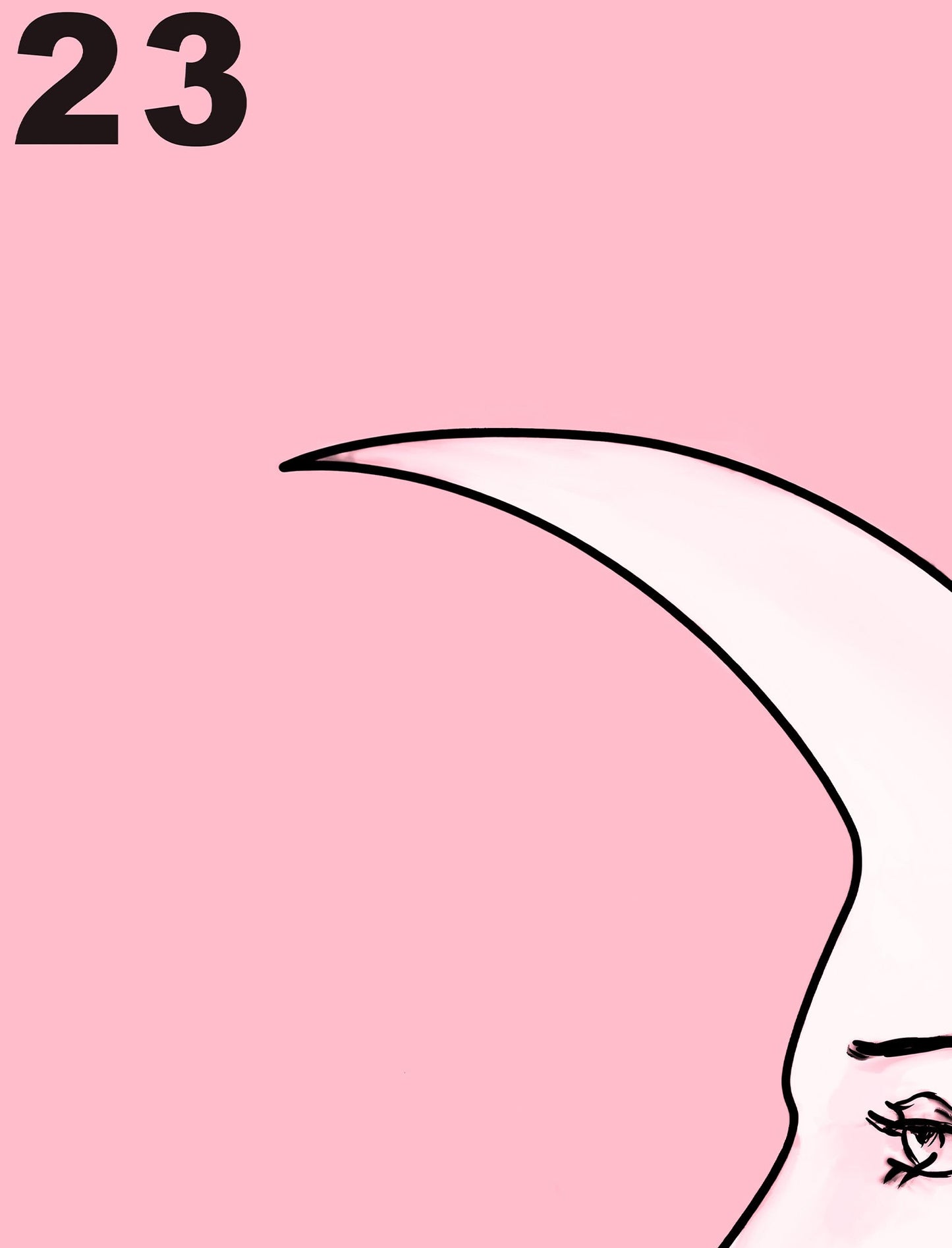 La Luna Card Moon Print, No Frame