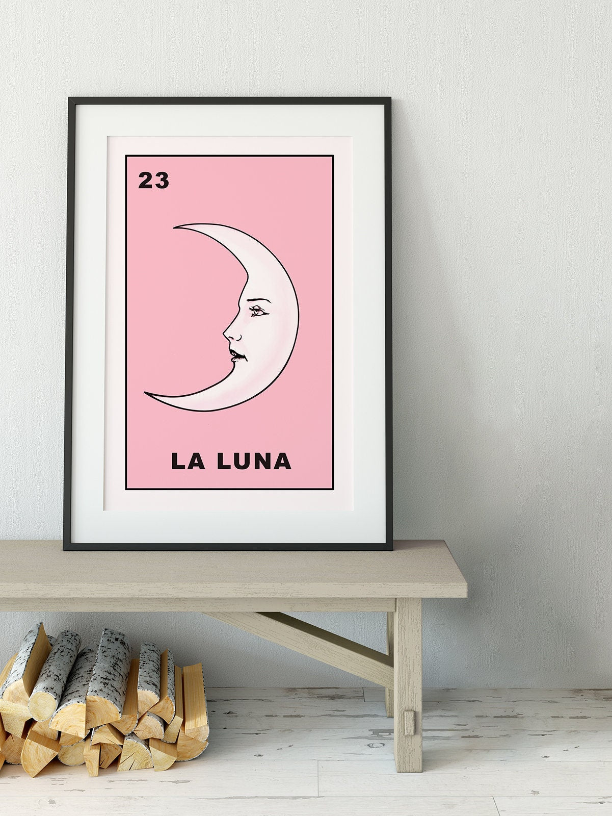 La Luna Card Moon Print, No Frame