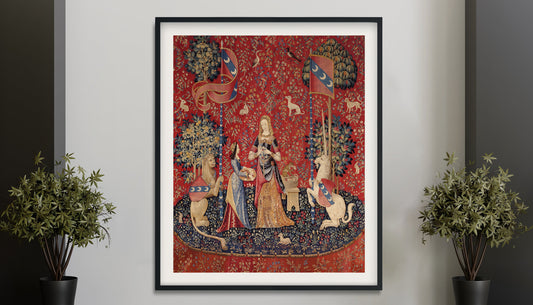 Medieval Maiden & Unicorn 'Scent' Poster (No Frame)