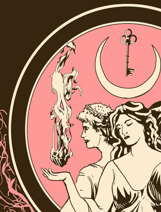 Moon Goddess Hecate Poster Violet Witchy Print No Frame by My Store