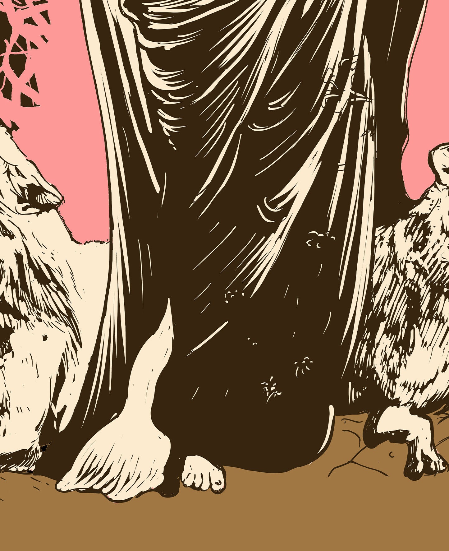 Moon Goddess Hecate Poster- Wiccan Poster - Violet Hecate Witchy Neapolitan Print, No Frame