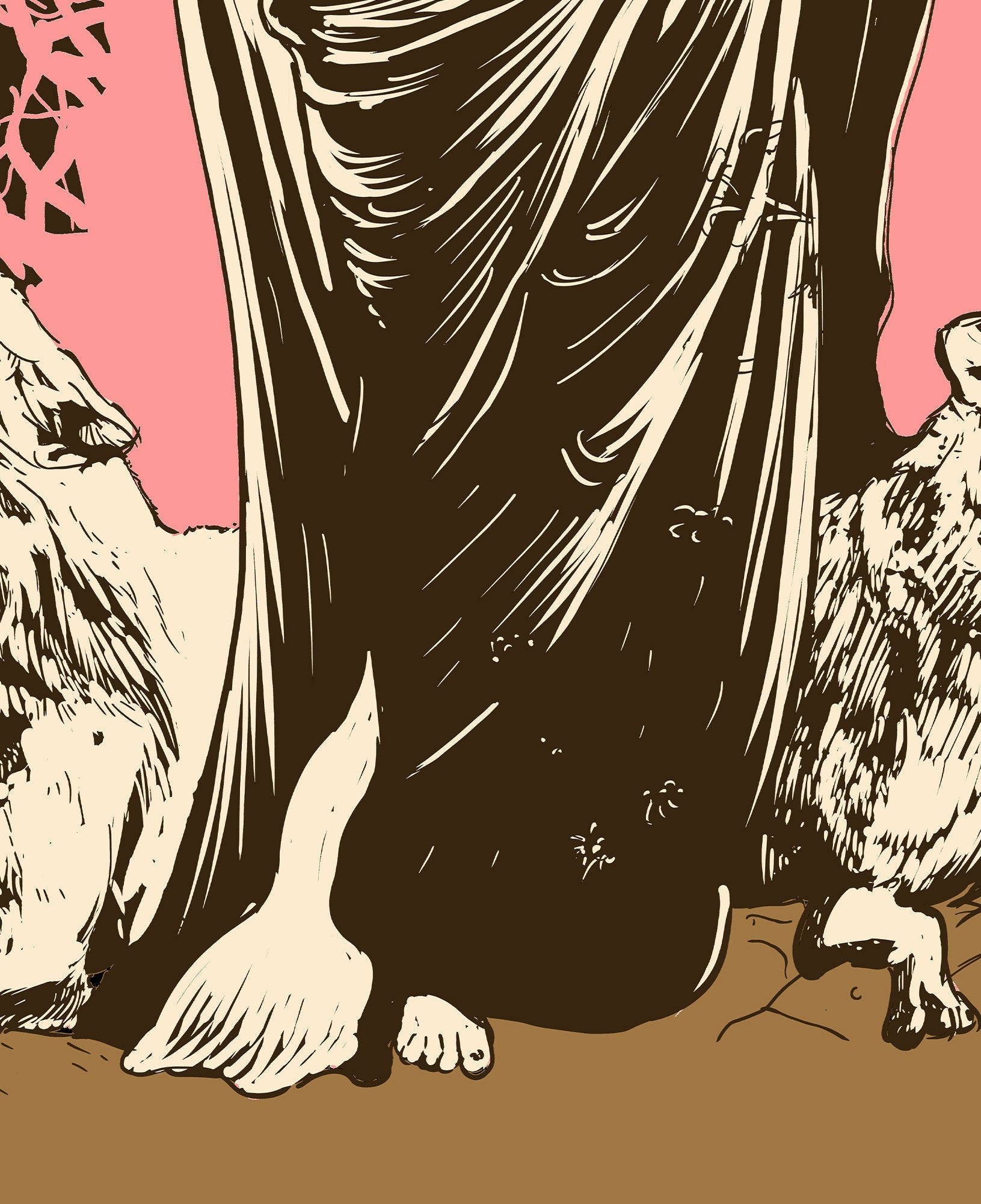 Moon Goddess Hecate Poster- Wiccan Poster - Violet Hecate Witchy Neapolitan Print, No Frame