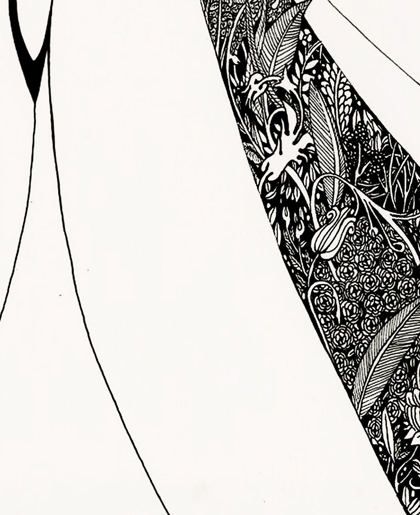 Nine Of Pentacles - Tarot Card Print - The 9 Of Pentacles Aubrey Beardsley Illustration Card Poster, No Frame