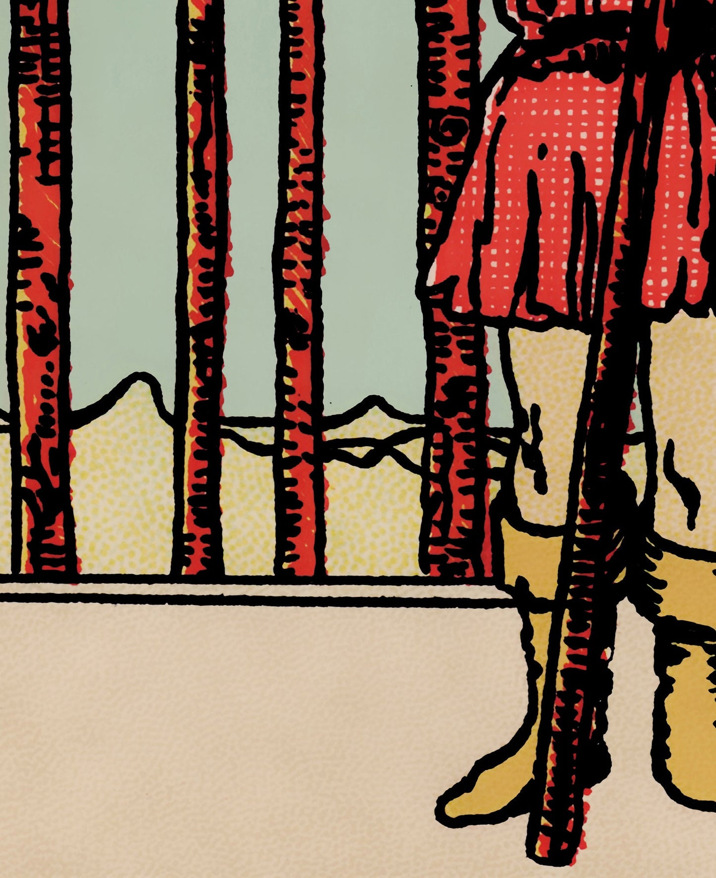 Nine of Wands - Tarot Card Print - The 9 of Wands Card Poster, No Frame