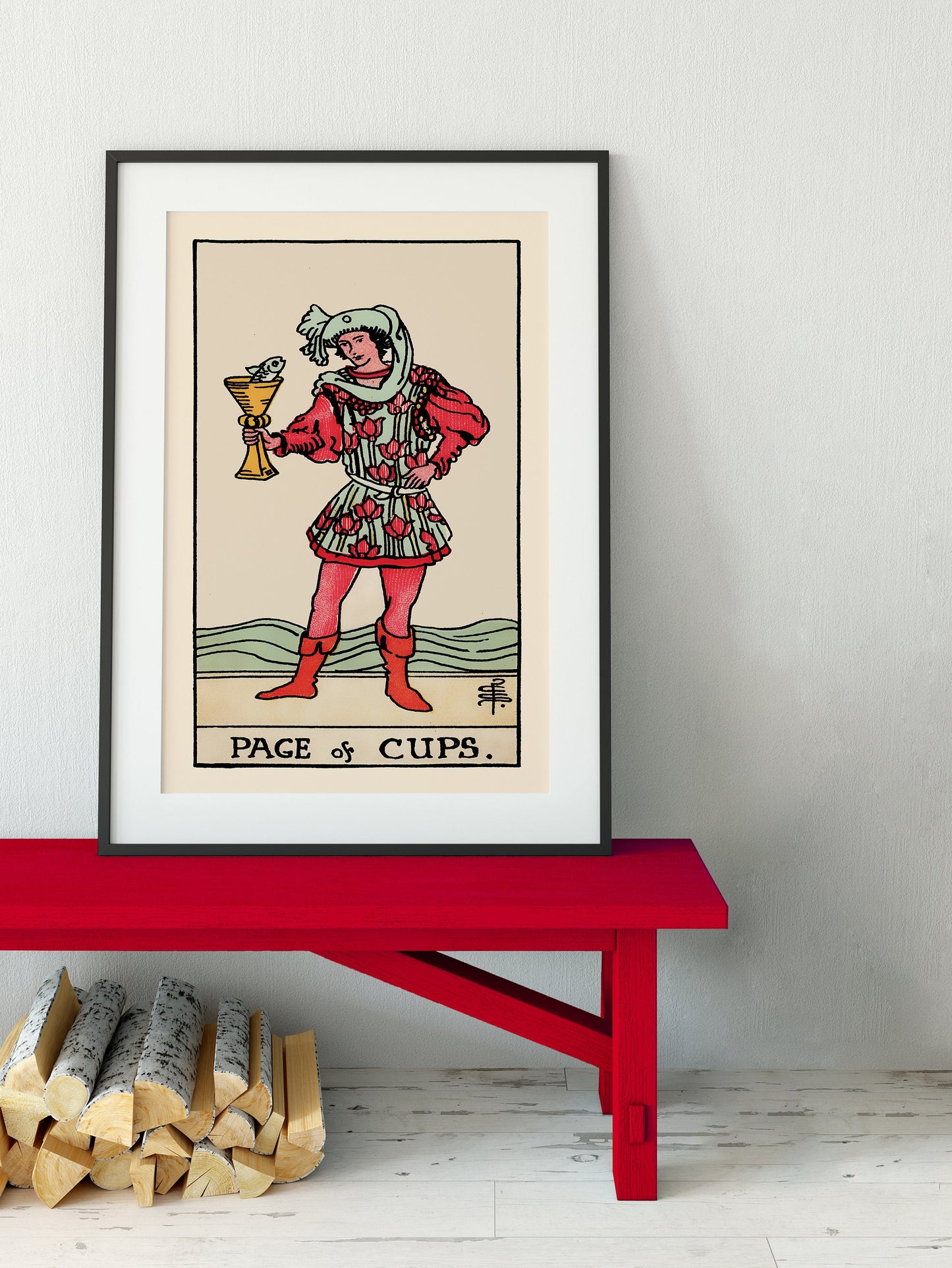 Page of Cups- Tarot Card Print - The Page of Cups Card Poster, No Frame
