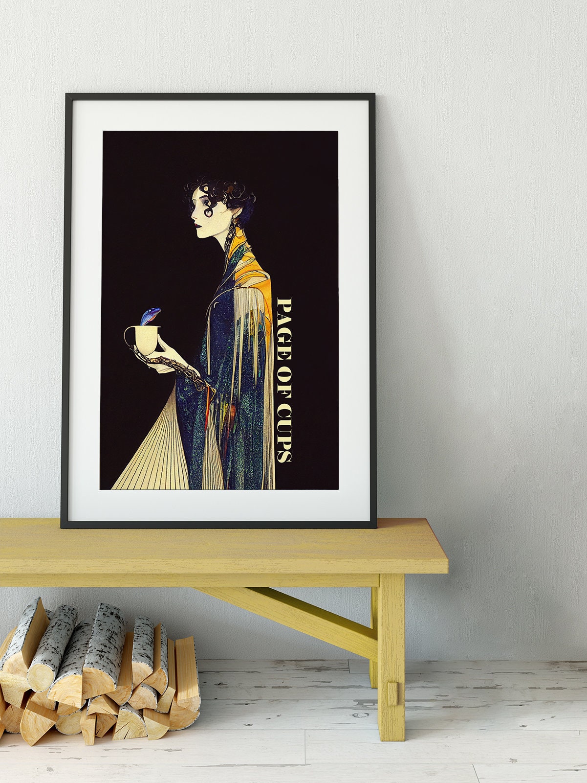 Page of Cups- Tarot Card Print - The Page of Cups Card Poster, No Frame