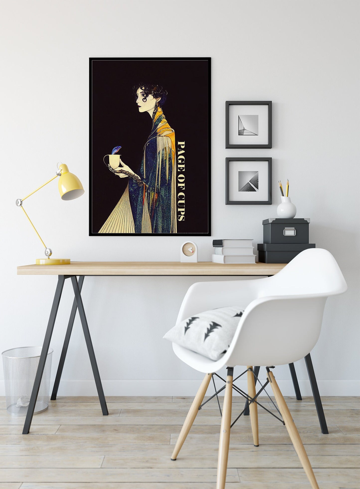 Page of Cups- Tarot Card Print - The Page of Cups Card Poster, No Frame