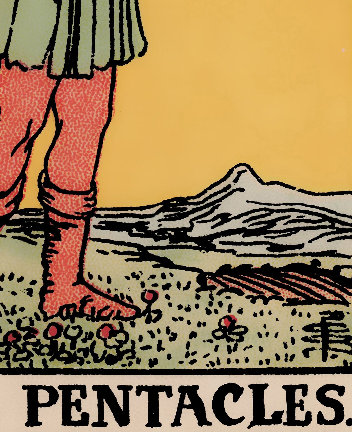 Page of Pentacles - Tarot Card Print - The Page of Pentacles Card Poster, No Frame