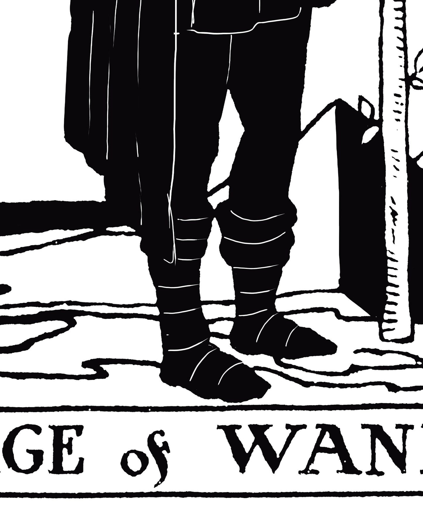 Page of Wands- Tarot Card Print - The Page of Wands Card from the Green Menagerie Deck Poster, No Frame