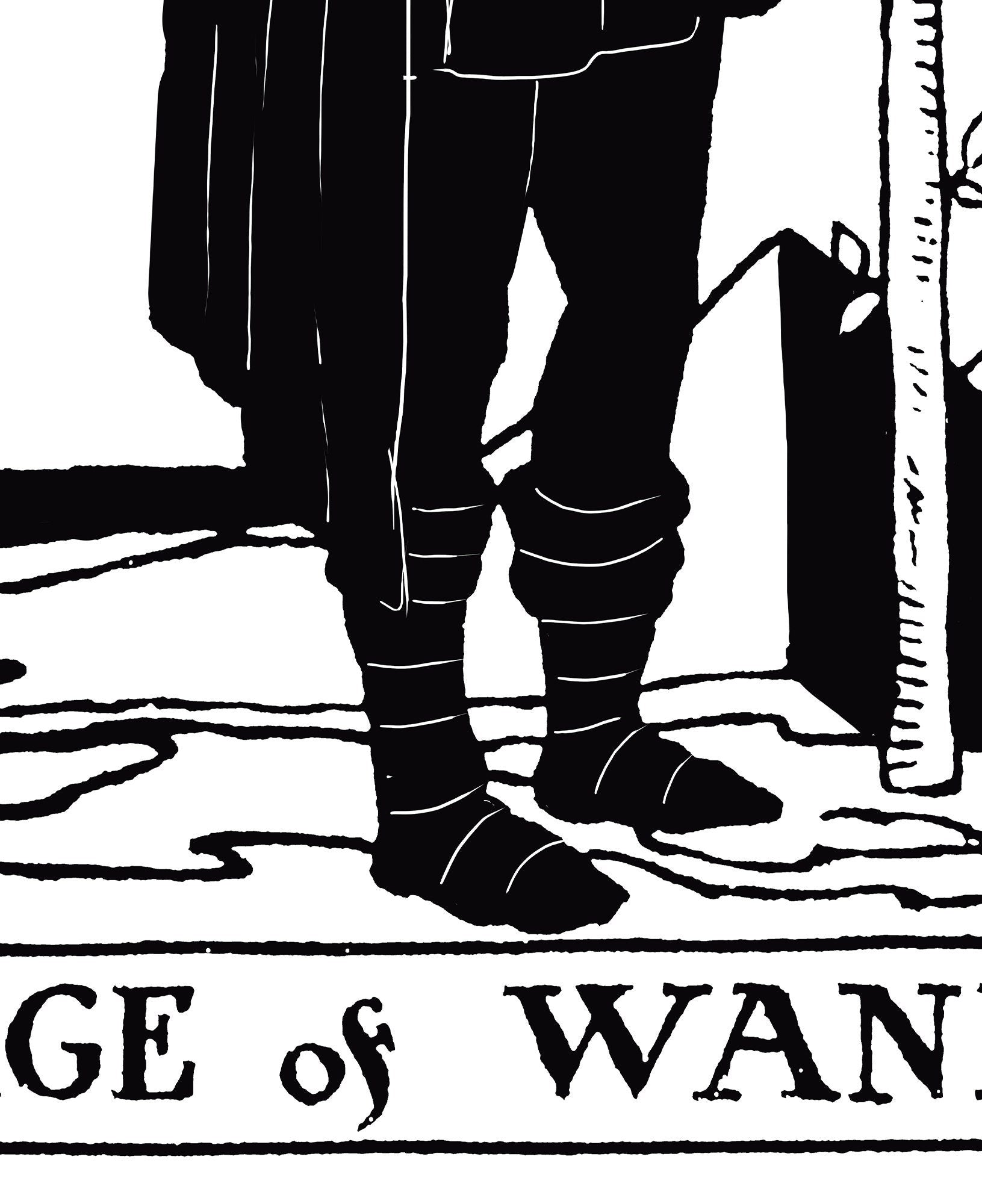 Page of Wands- Tarot Card Print - The Page of Wands Card from the Green Menagerie Deck Poster, No Frame