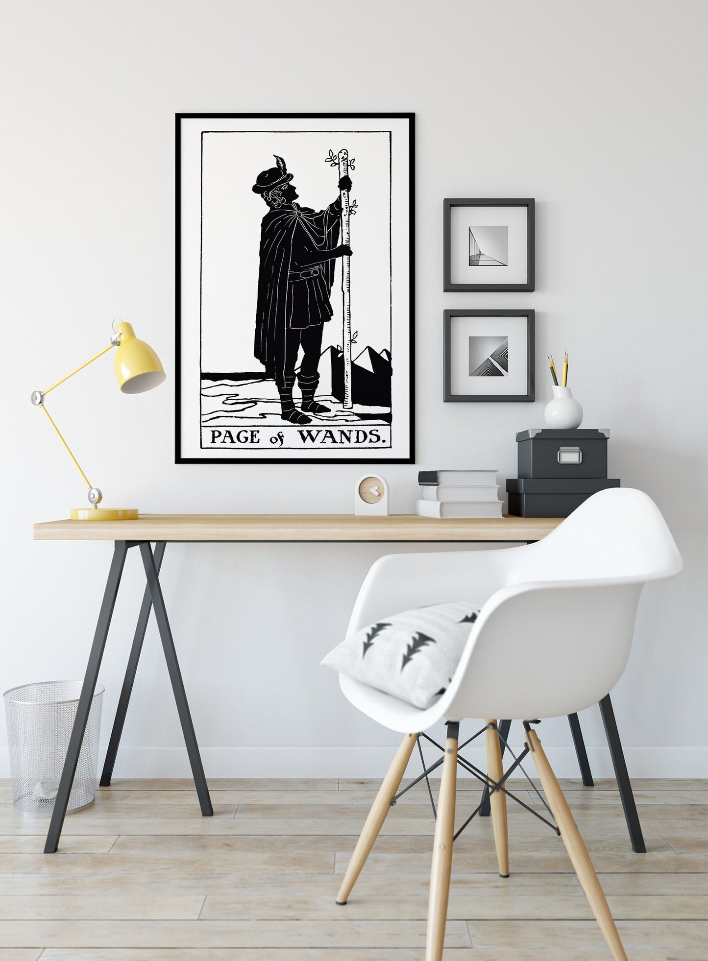 Page of Wands- Tarot Card Print - The Page of Wands Card from the Green Menagerie Deck Poster, No Frame