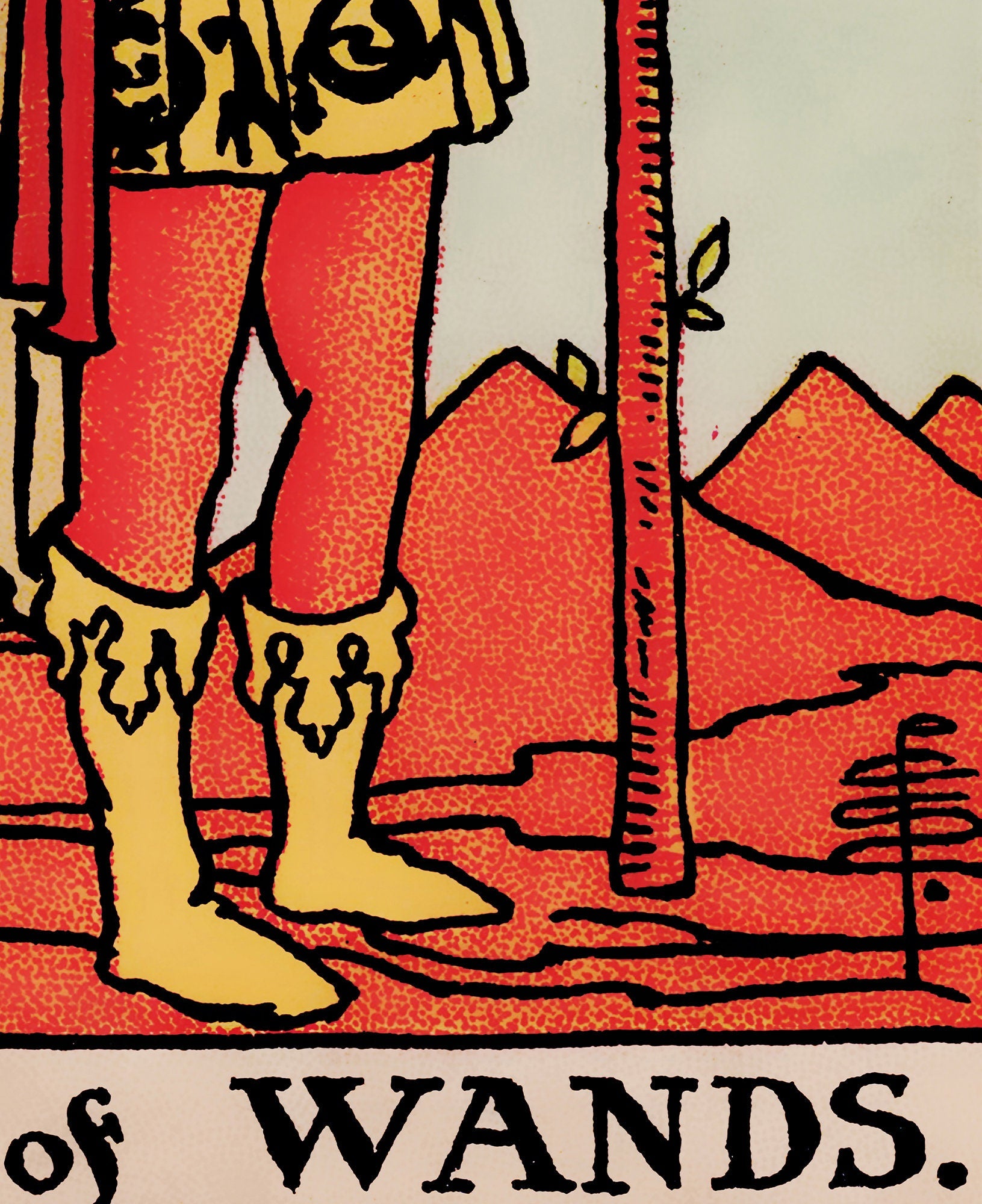 Page of Wands- Tarot Card Print - The Page of Wands Card Poster, No Frame