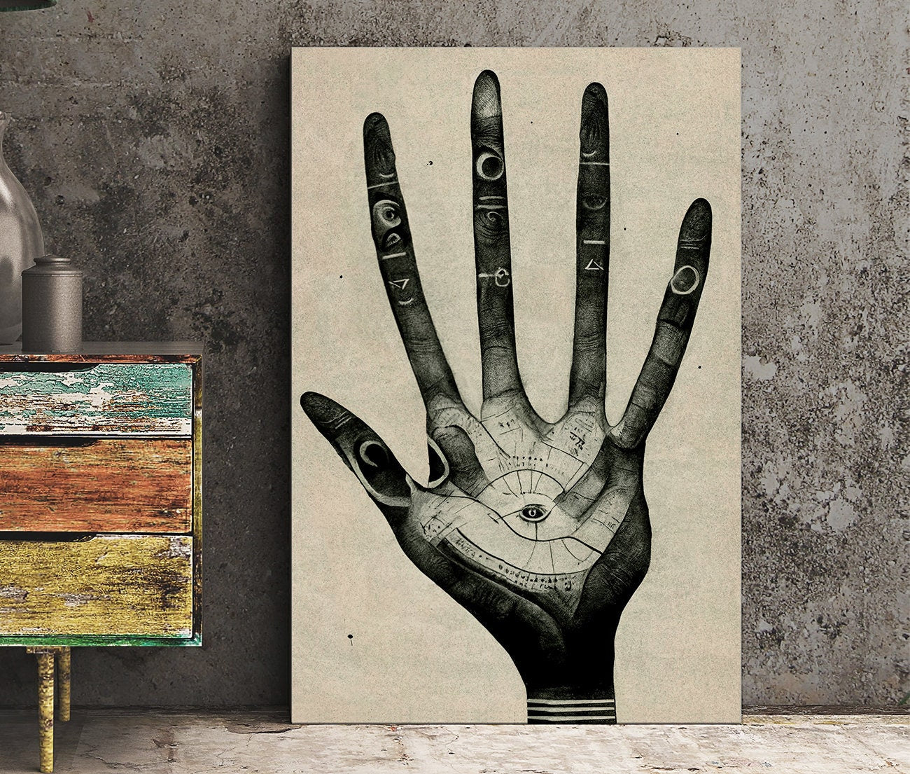 Palmistry Print - Hand of Glory - Divination Print (Poster, No Frame)