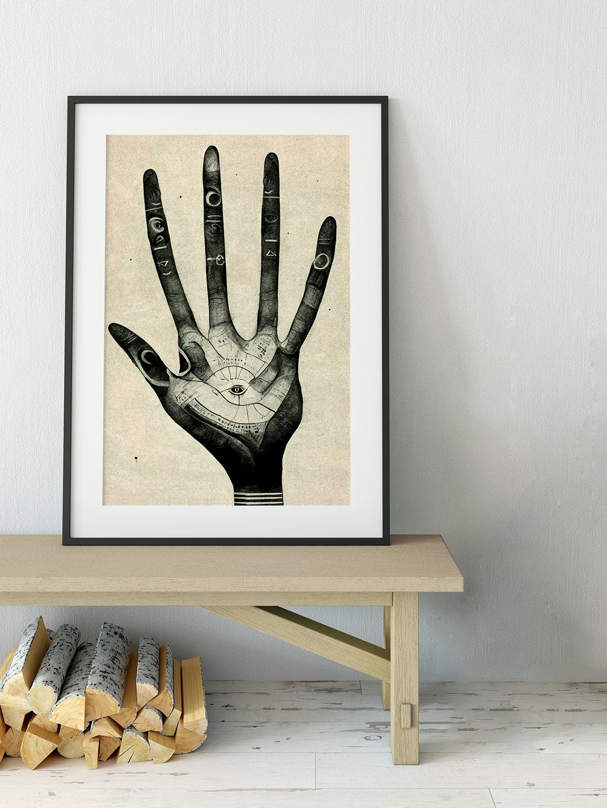 Palmistry Print - Hand of Glory - Divination Print (Poster, No Frame)