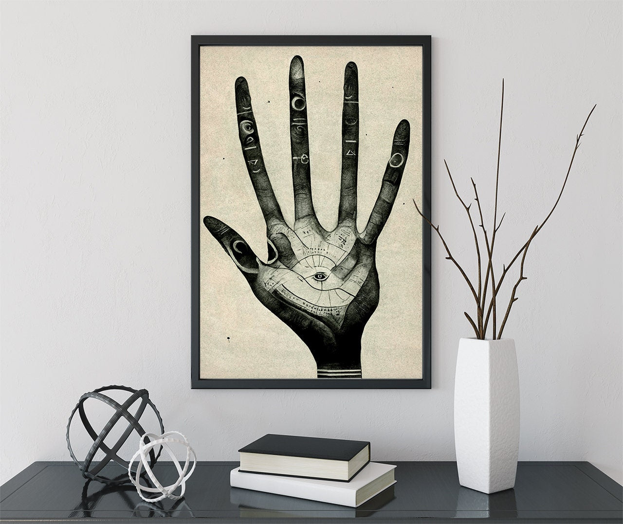 Palmistry Print - Hand of Glory - Divination Print (Poster, No Frame)