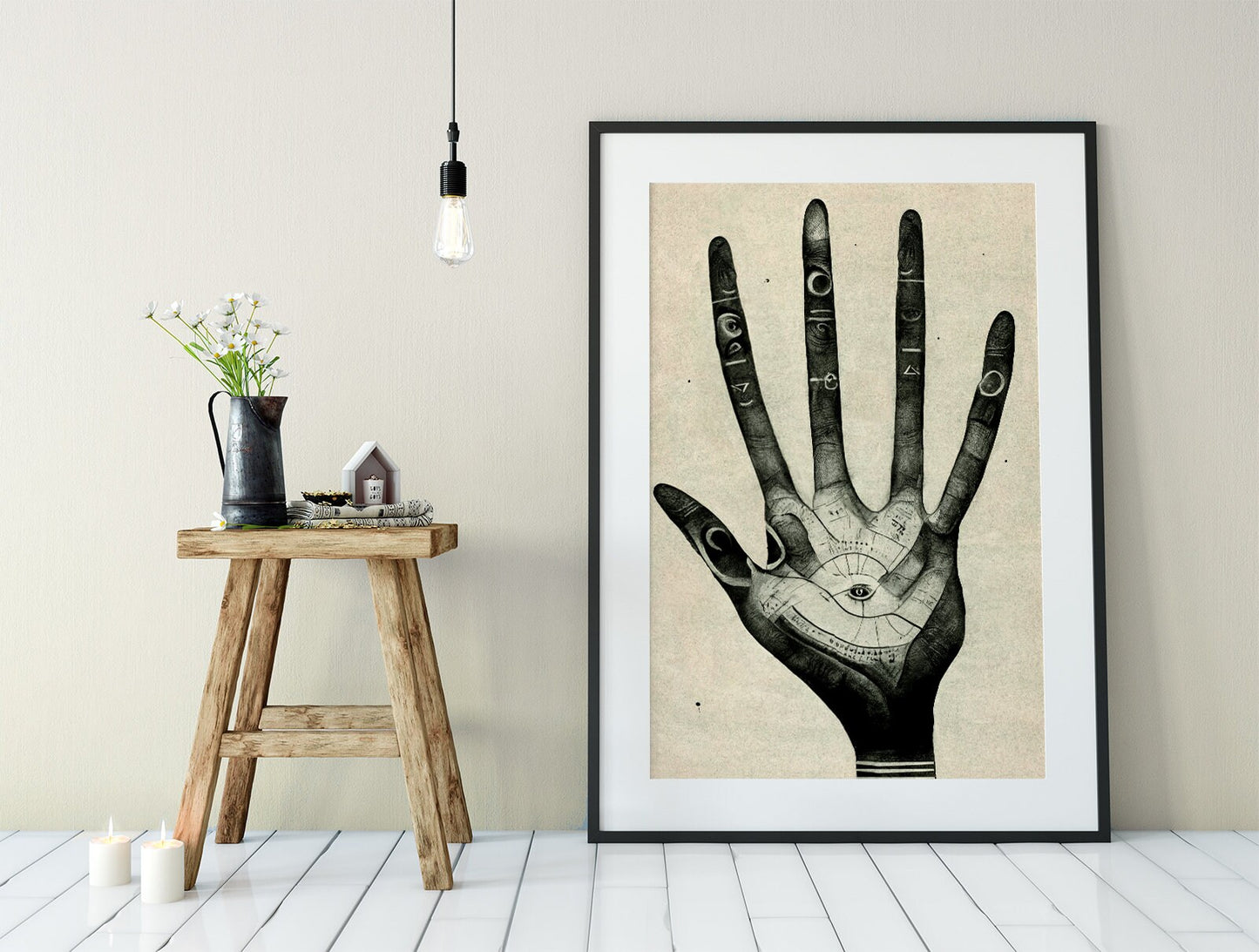 Palmistry Print - Hand of Glory - Divination Print (Poster, No Frame)