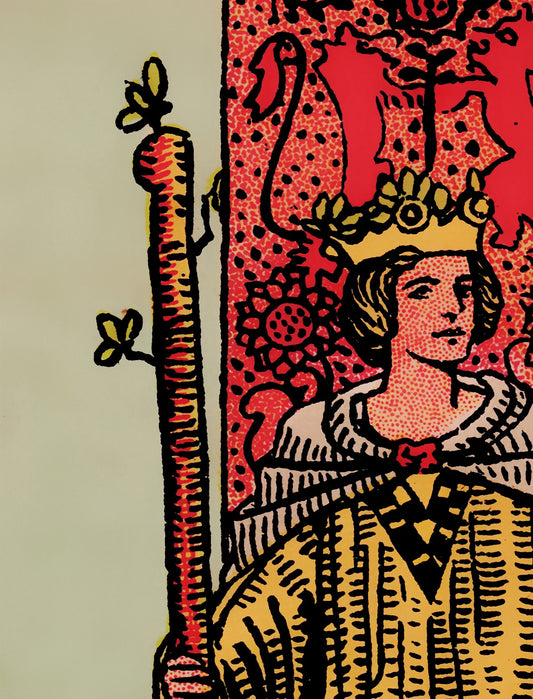 Queen Of Wands Tarot Card Print Poster No Frame by My Store