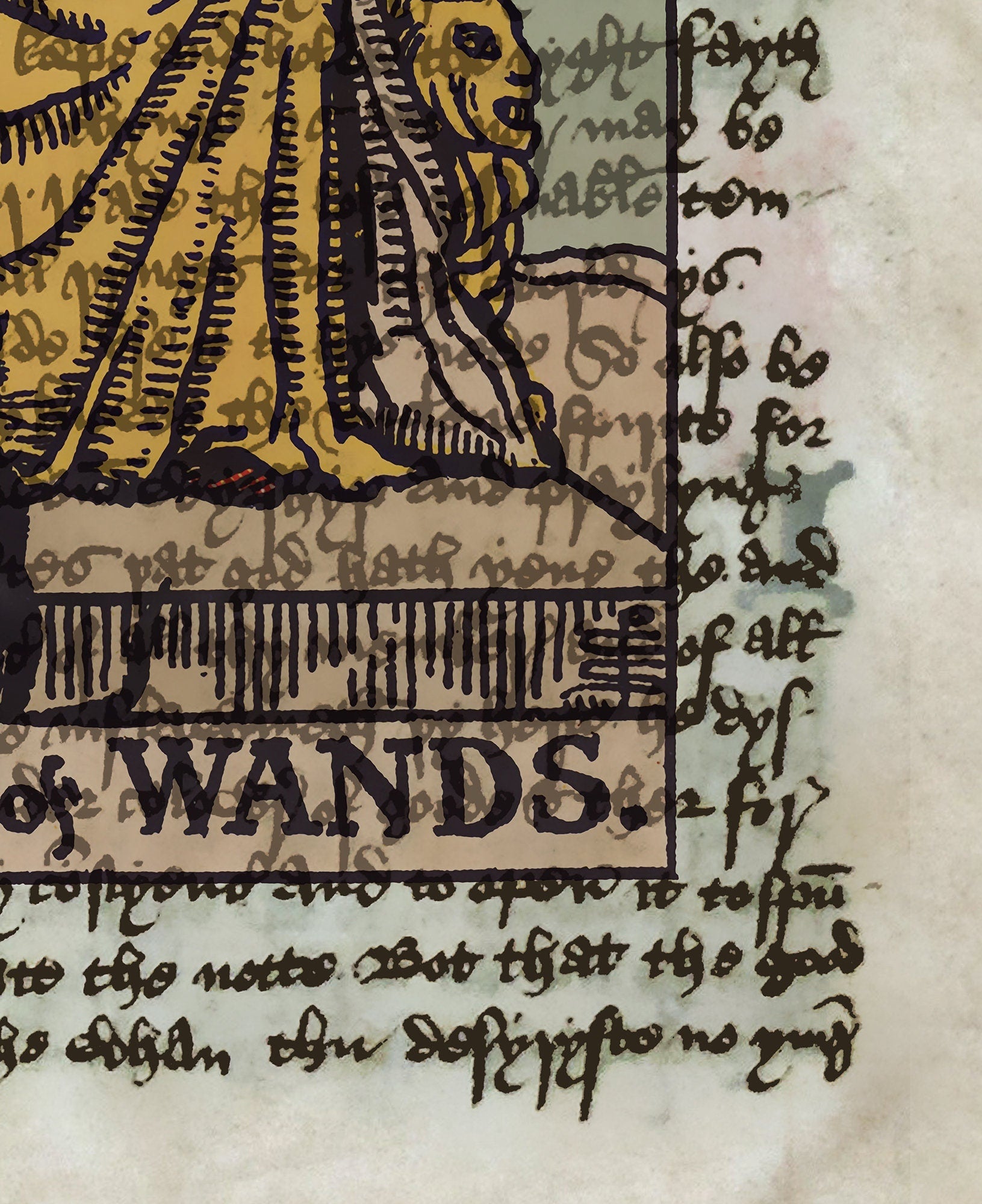 Queen of Wands Tarot Card Print - The Queen of Wands Poster, Tarot Card Poster, Tarot art, Tarot wall art, Tarot Gift, Major Arcana