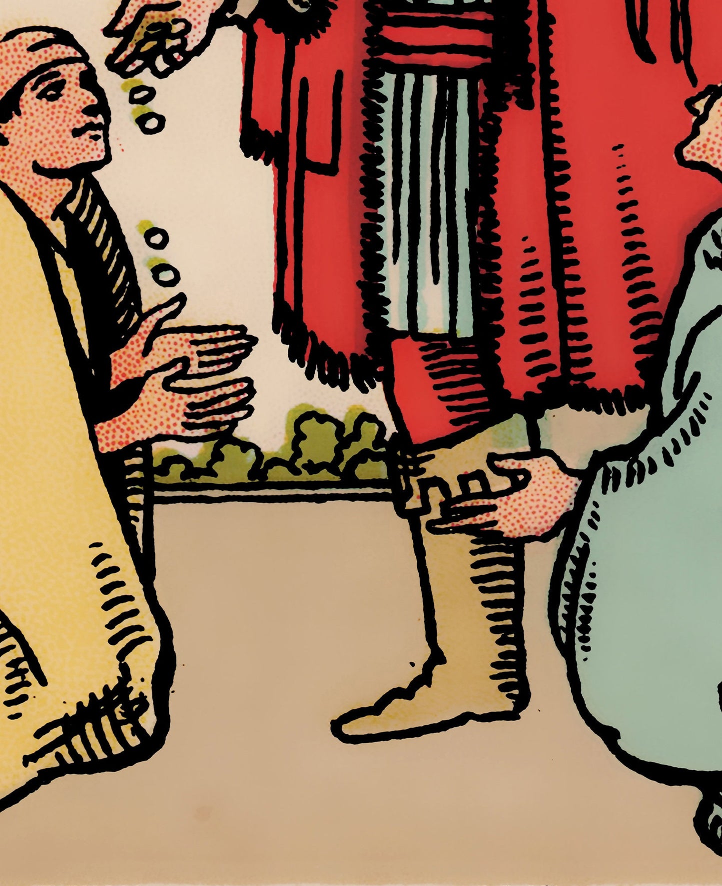 Six of Pentacles- Tarot Card Print - The Six of Pentacles Card Poster, No Frame