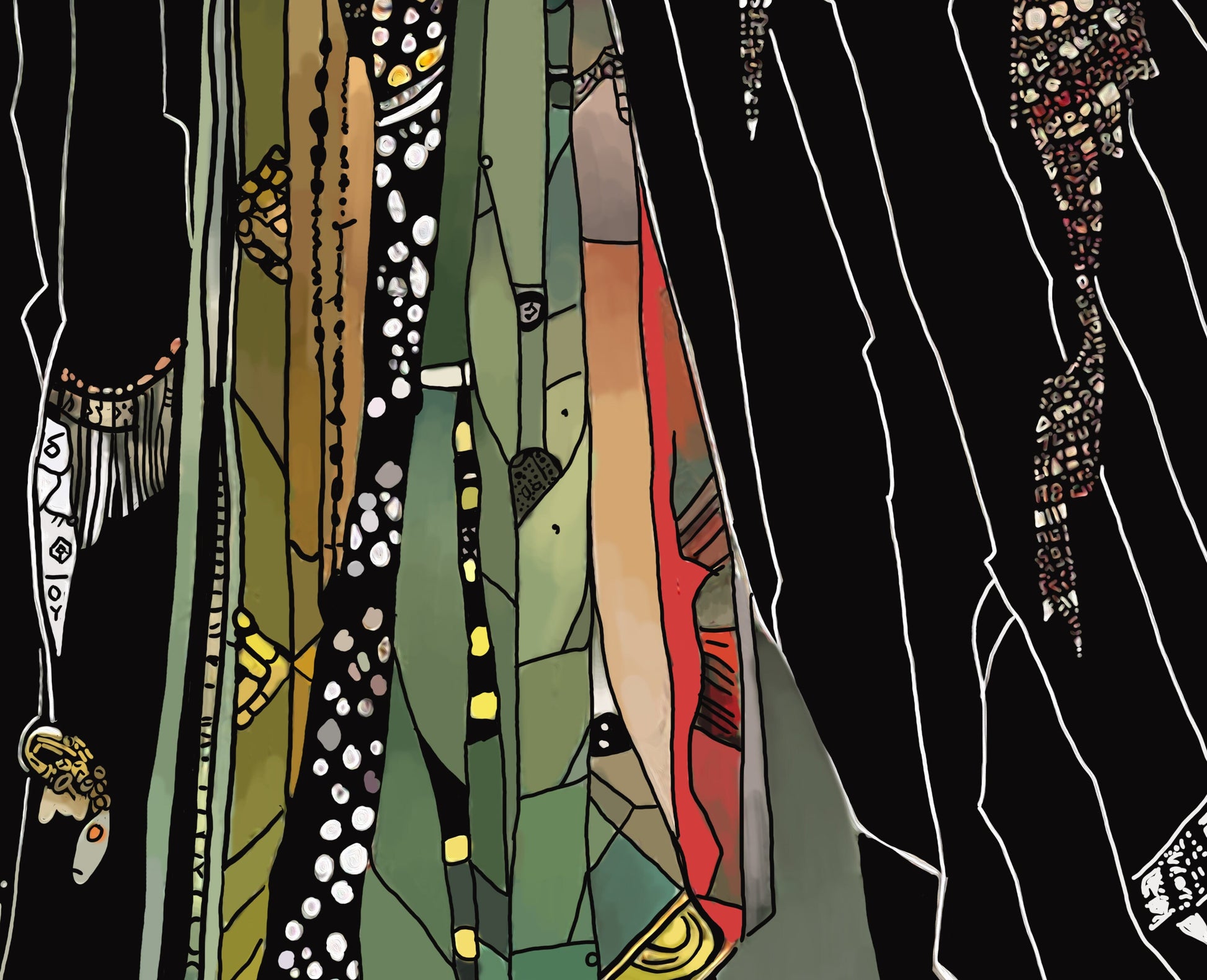 Sun Goddess Art - Hand Drawn Print, Dark Academia (No Frame)