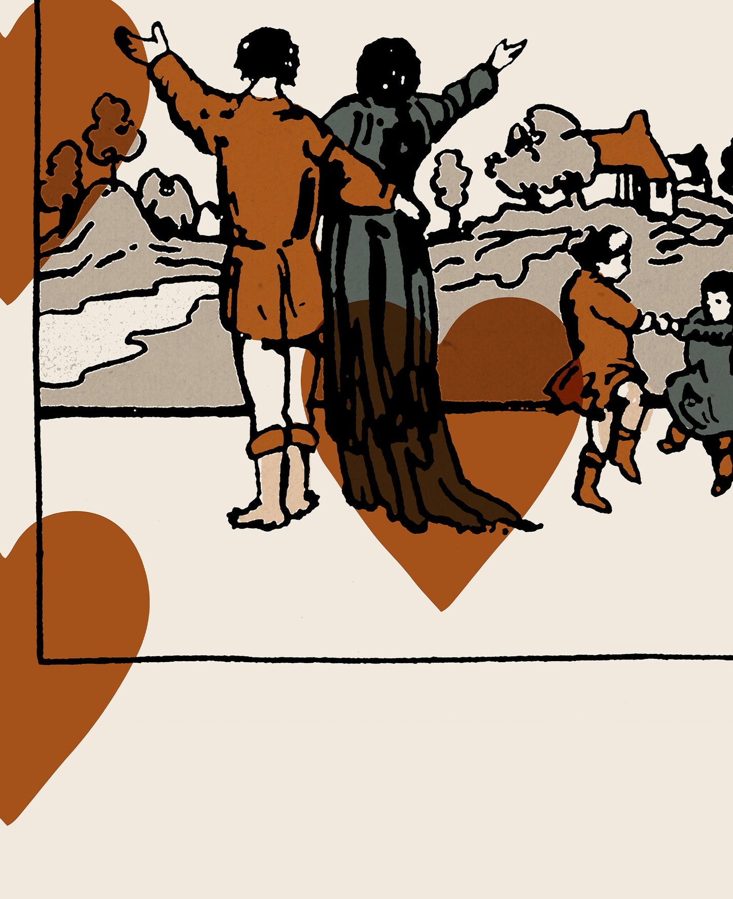 Ten Of Cups - Tarot Card neutral Vibe Print - The 10 Of Cups Playing Card Poster Eclectic Tarot, No Frame