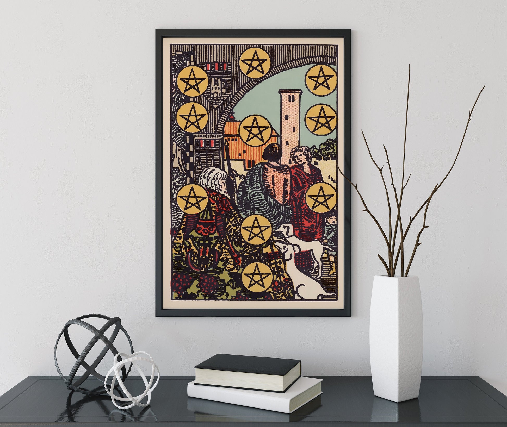 Ten of Pentacles - Tarot Card Print - The 10 of Pentacles Card Poster, No Frame