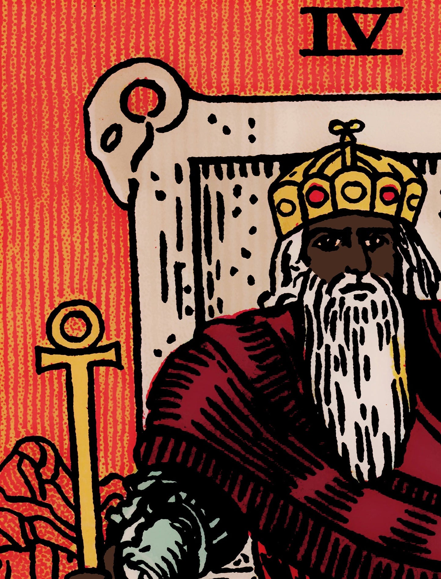 The Black Emperor- Tarot Card Print - The Black Emperor Card Poster, No Frame