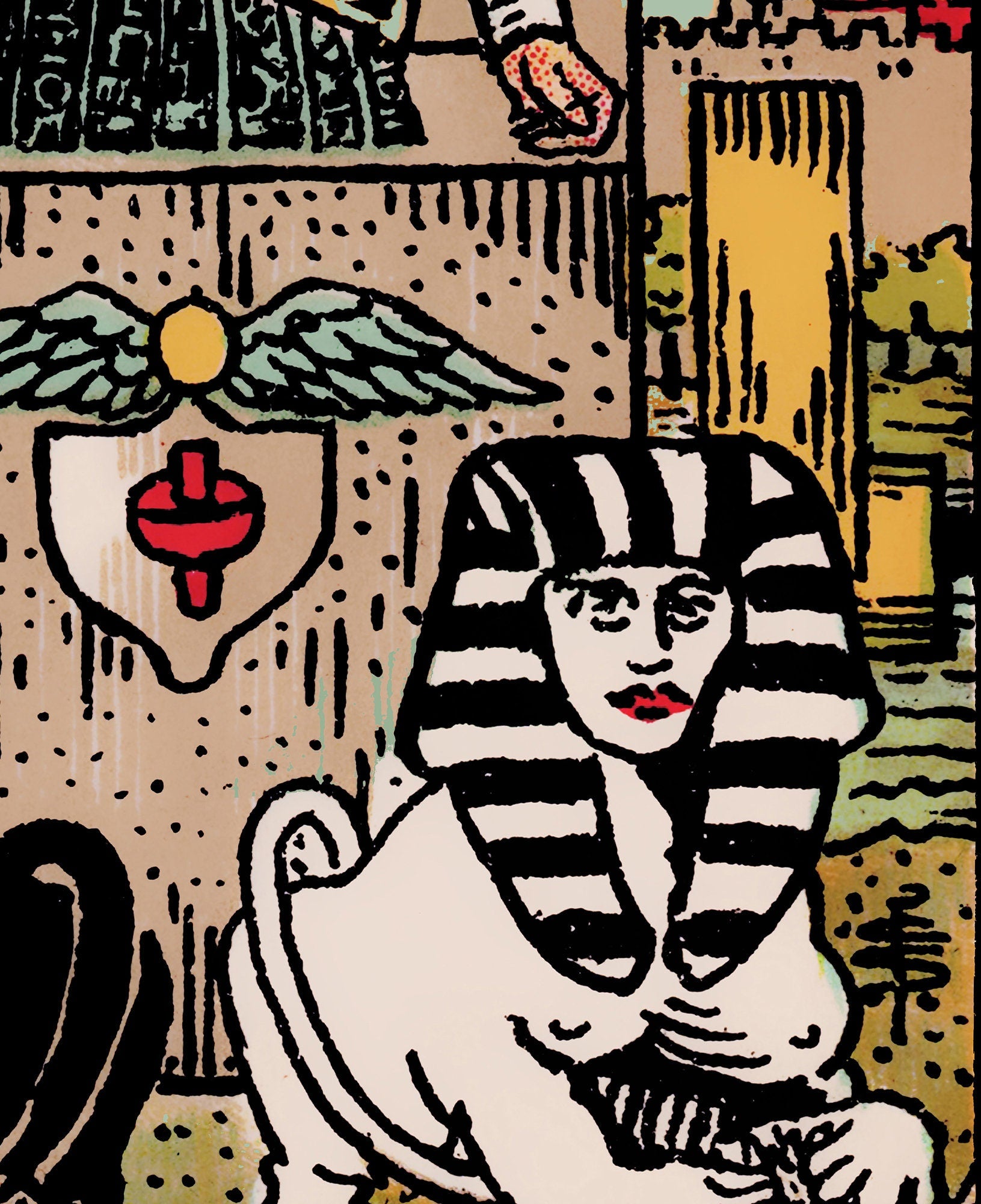 The Chariot- Tarot Card Print - The Chariot Blue Sky Card Poster, No Frame