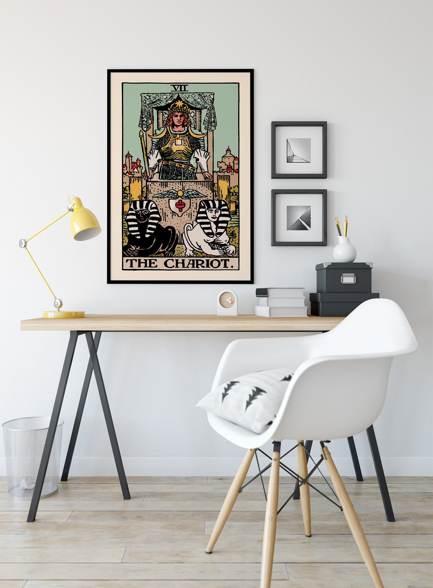 The Chariot- Tarot Card Print - The Chariot Blue Sky Card Poster, No Frame