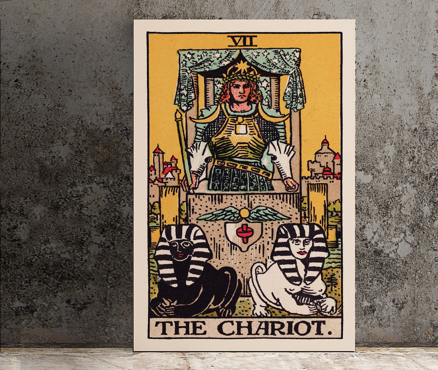 The Chariot- Tarot Card Print - The Chariot Card Poster, No Frame