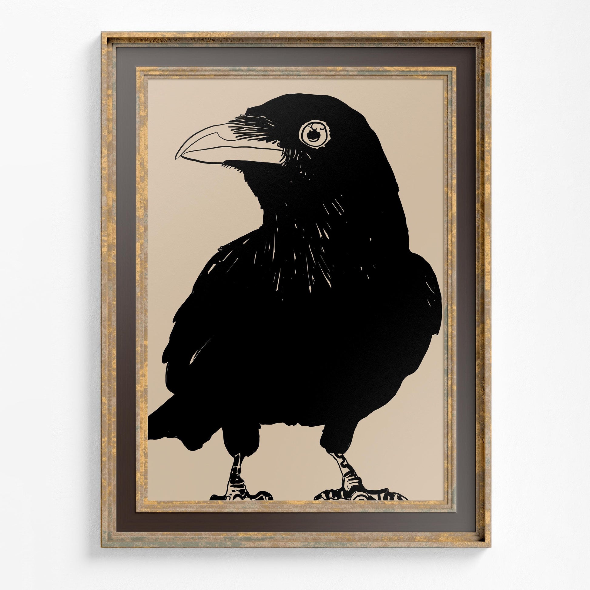 The Curious Crow Poster, No Frame