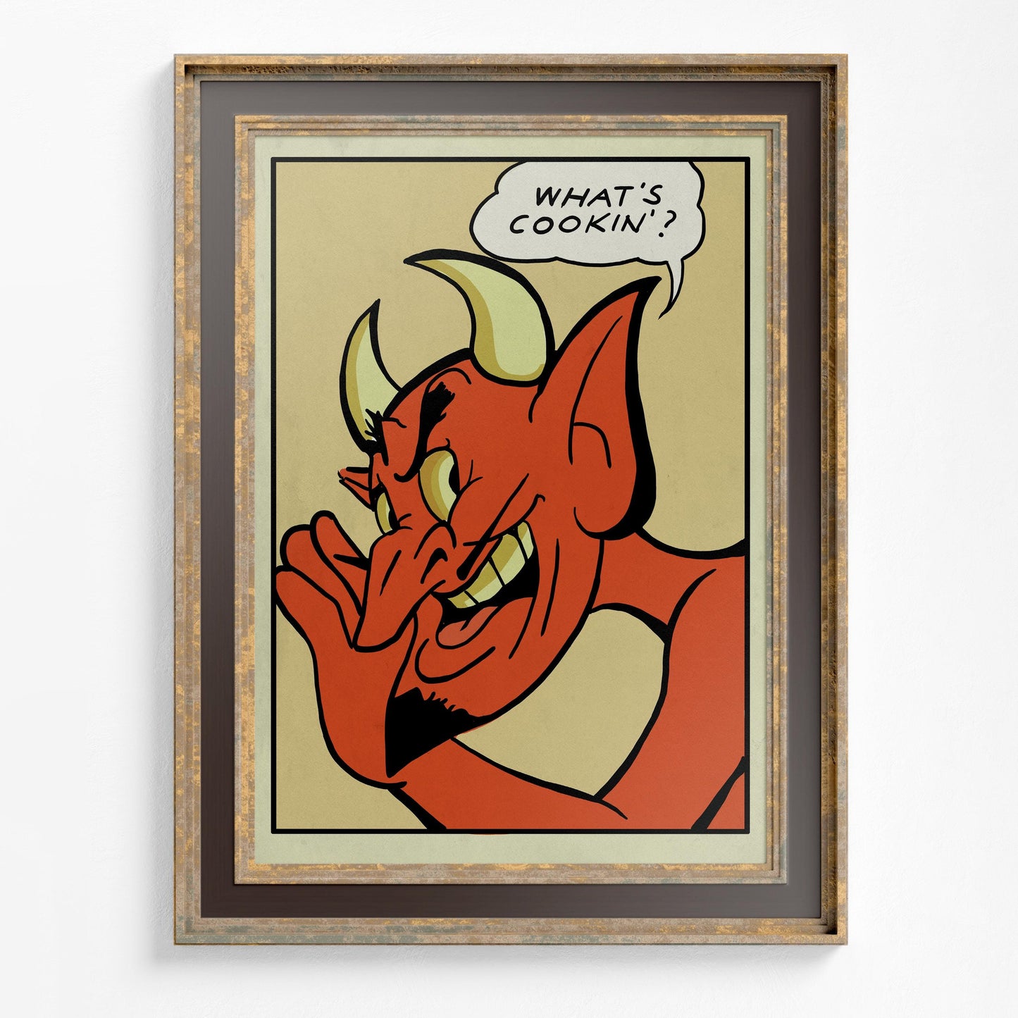 The Devil Pop Art Print - What's Cookin' Poster, No Frame