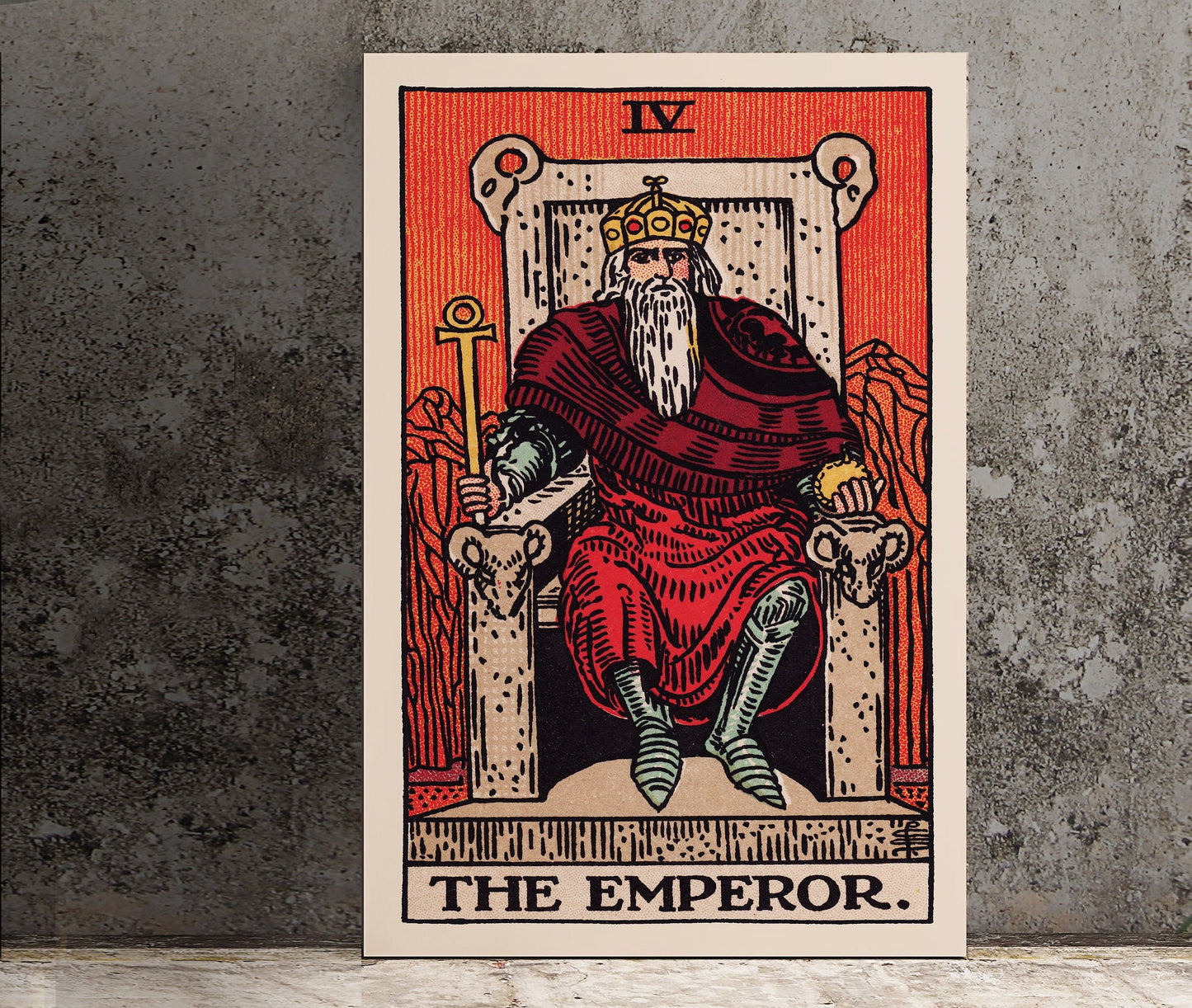 The Emperor- Tarot Card Print - The Emperor Card Poster, No Frame