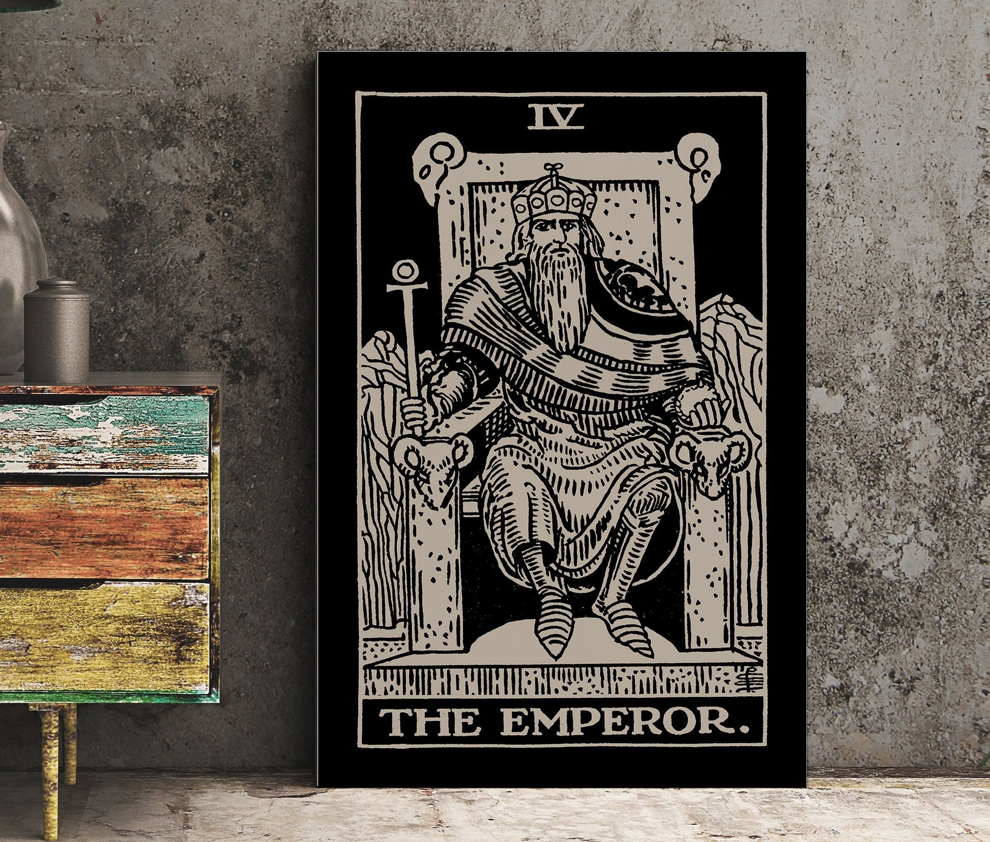 The Emperor- Tarot Card Print - The Emperor Card Poster, No Frame