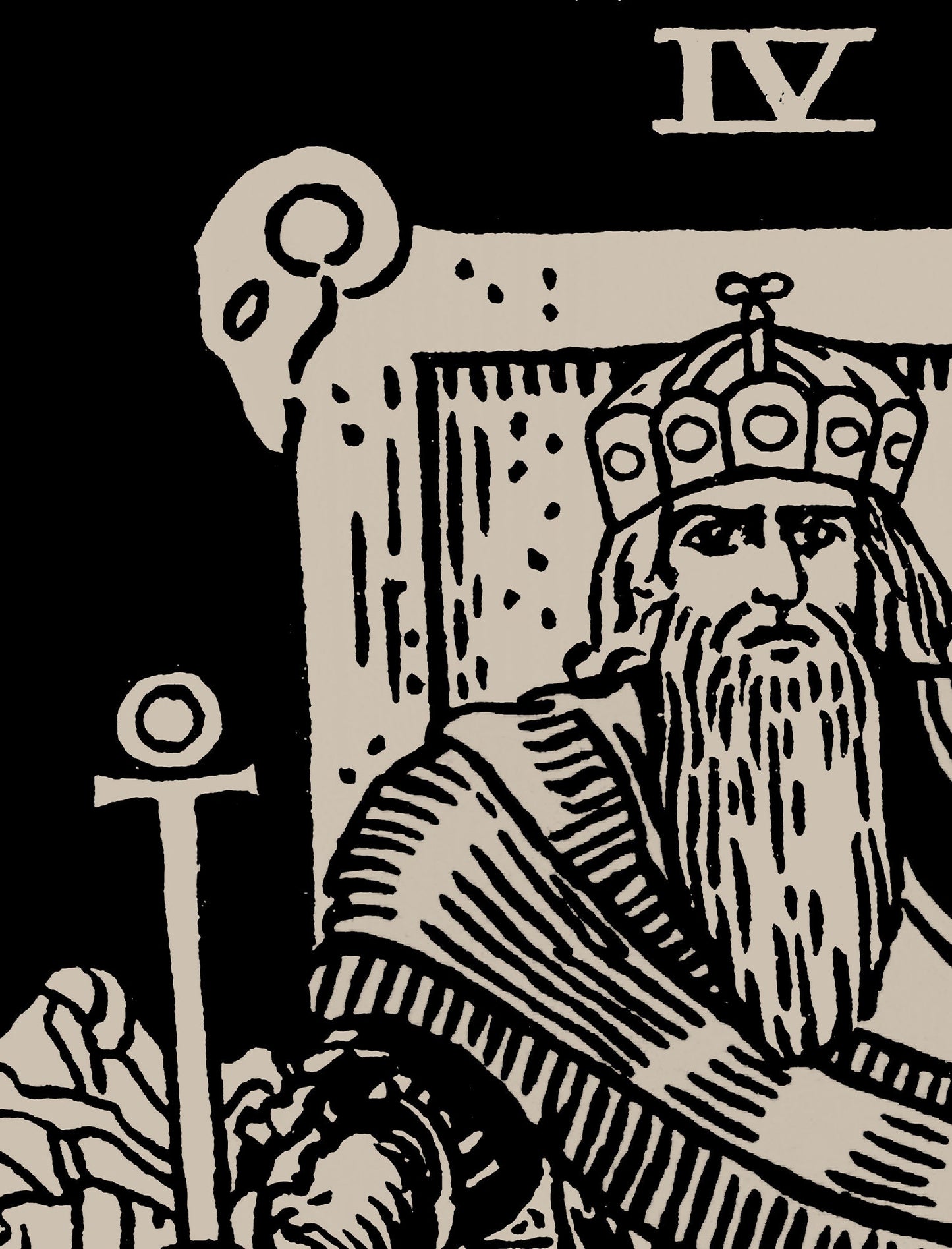 The Emperor- Tarot Card Print - The Emperor Card Poster, No Frame