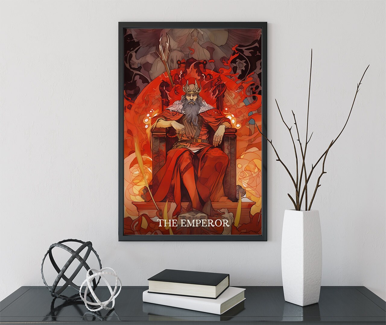 The Emperor- Tarot Card Print - The Emperor Card Poster, No Frame